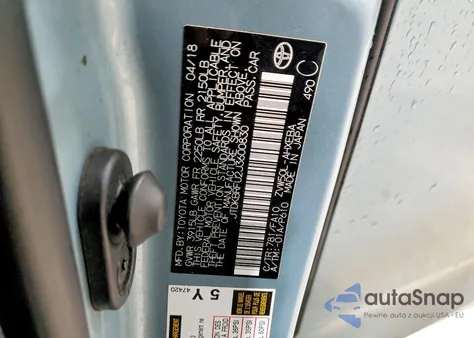 2018 Toyota Prius Two z USA, uszkodzony, nr VIN JTDKBRFU2J3600830